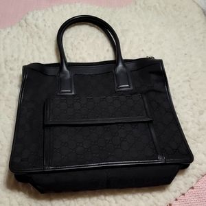 GUCCI BLACK LEATHER HANDBAG